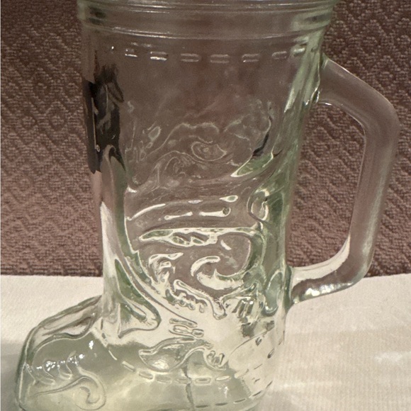Vintage Stewart Anderson Black Angus Steakhouse Glass Boot Mug - Picture 3 of 6